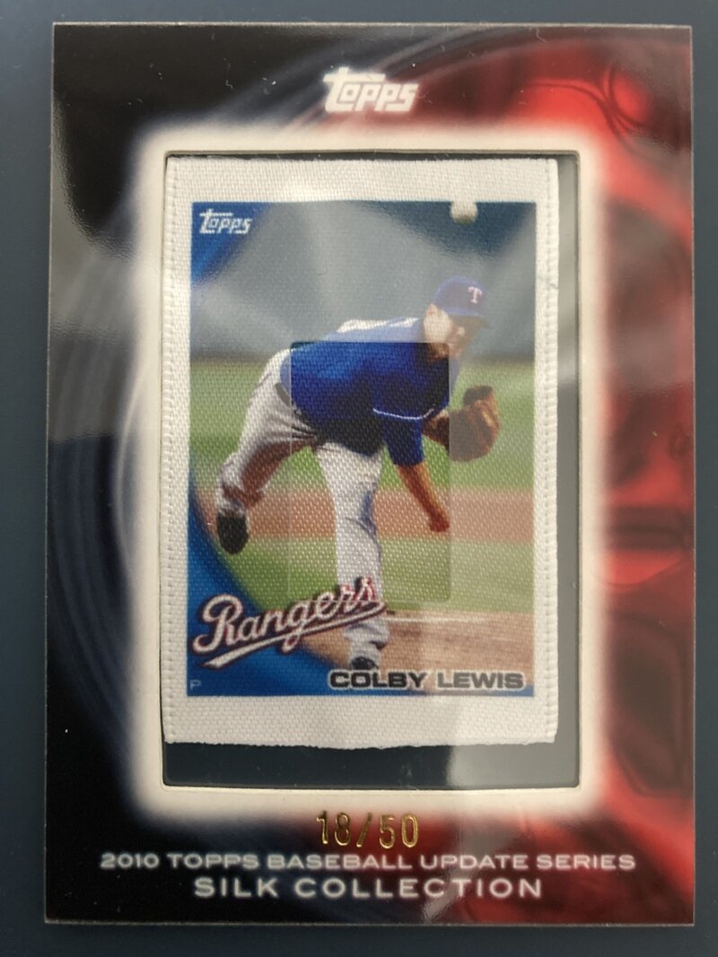 2010 Topps update Colby Lewis  Silk Collection 18/50