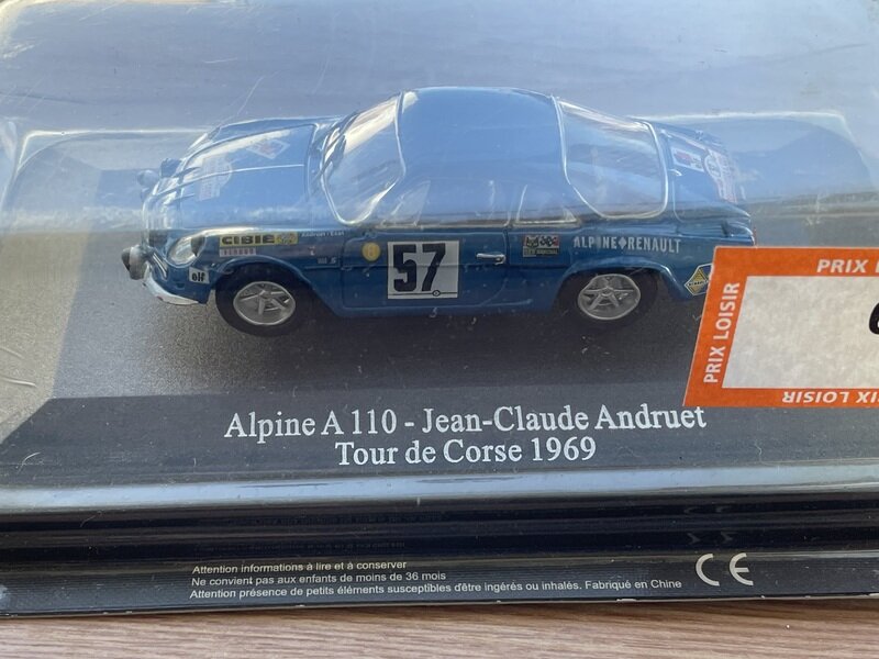 ルノー　アルピーヌ　A110 ジーンクラウドアンドリュース　ツールドコルセ　1969 ゼッケン57