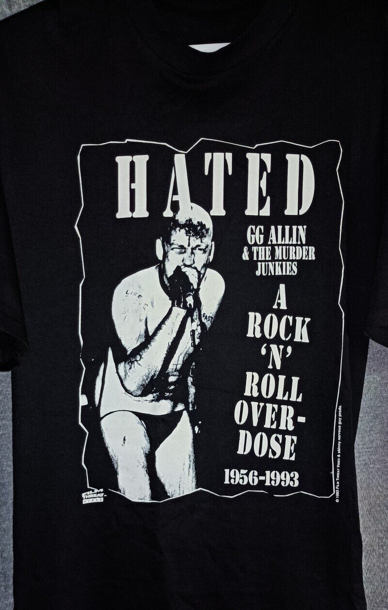 GG Allin Ｔシャツ⑧『Hated A Rock 'N' Roll Overdose』