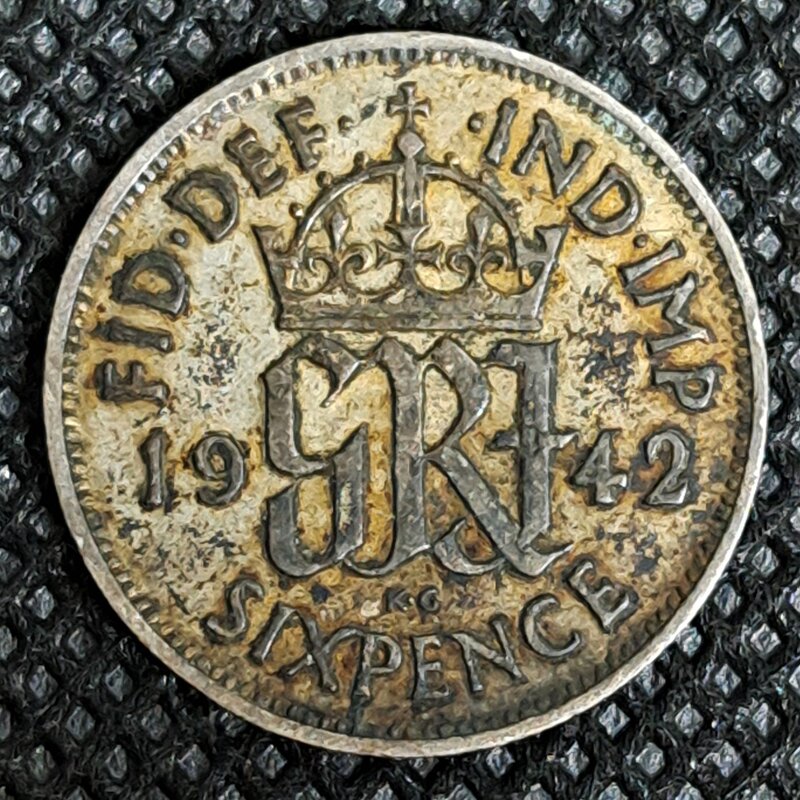 6ペンス　ジョージ6世　1st coinage