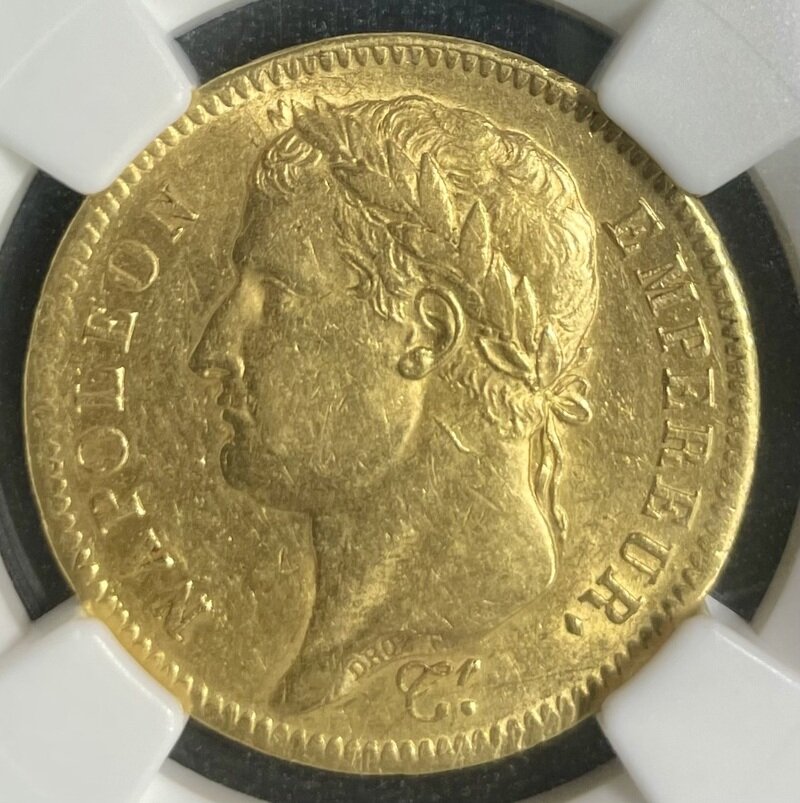 ナポレオン1世(有冠) 40フラン金貨 1811年銘A(AU58)