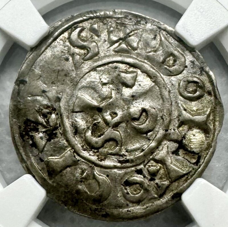 ODO THE OLD ドゥニエ銀貨 1012-1044年銘(AU53)