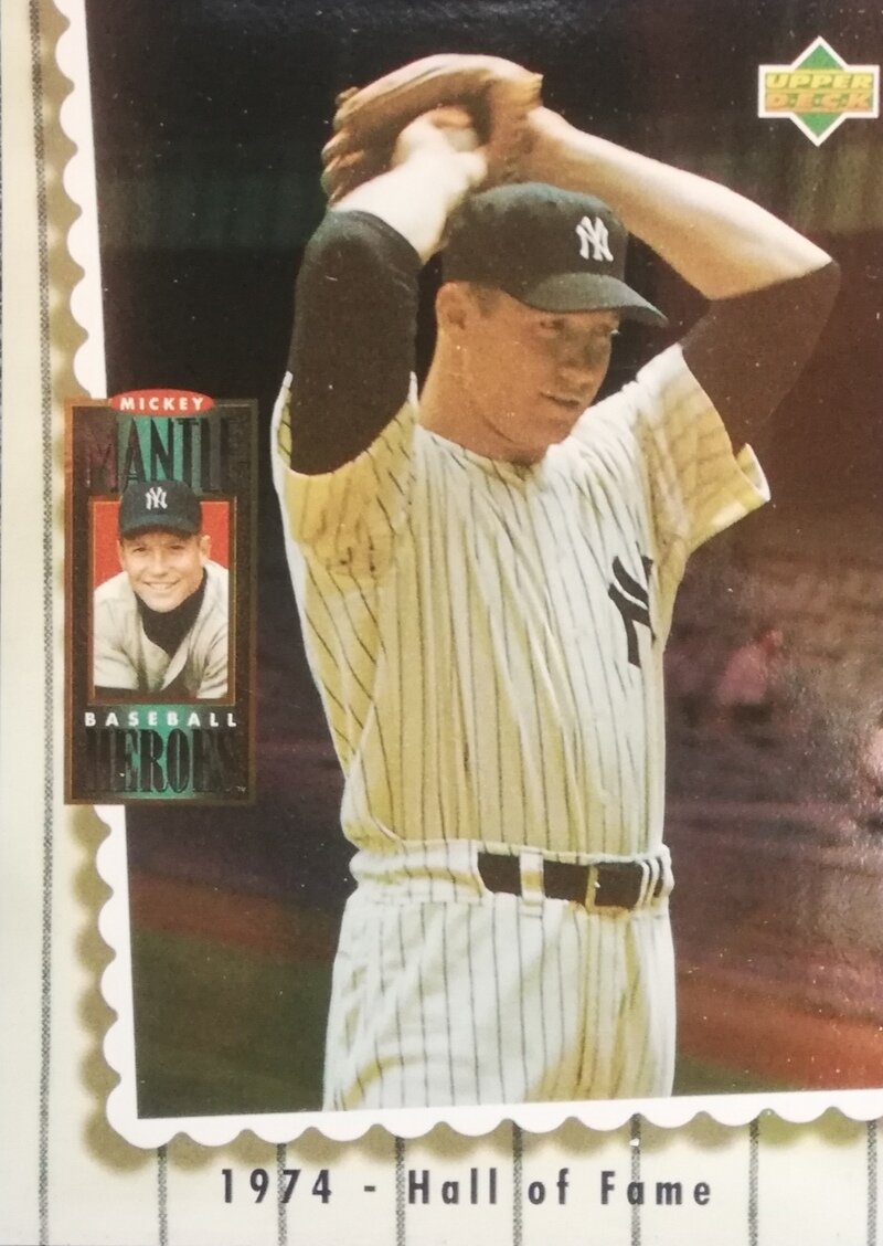1994 Upper Deck Baseball Heroes #71 Mickey Mantle "1974 Hall of Fame"