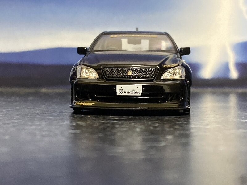 1/64 トヨタ クラウン 12代目 Mk12 Crown LBWK ワイドボディ 改造 Presentation Black