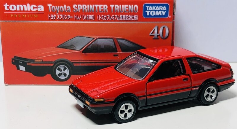 トミカプレミアム No.40 トヨタ スプリンター トレノ (AE86) トミカプレミアム発売記念仕様