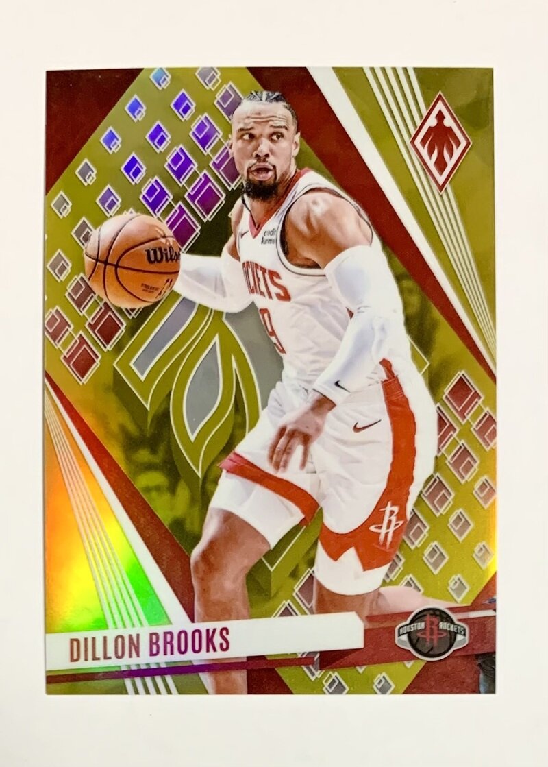 2023-24 Panini Phoenix Basketball Base Gold 9/10(Jersey Number) 127 Dillon Brooks - Houston Rockets