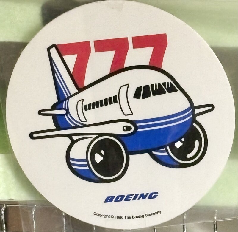 ボーイング　B777 ステッカー　(ハウスカラー)