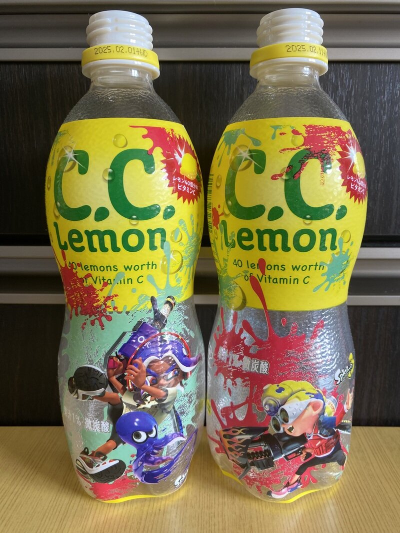 サントリー C．C．レモン スプラトゥーン3 塗られちゃったボトル PET500ml 2024年8月下旬数量限定発売【全2種】