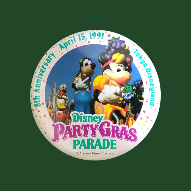 1991/4/15 8th Anniversary PartyGras Parade 缶バッジ