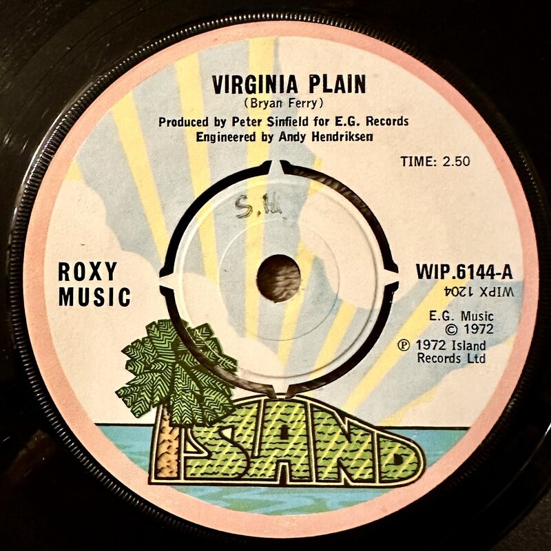 ROXY MUSIC / VIRGINIA PLAIN / THE NUMBERER