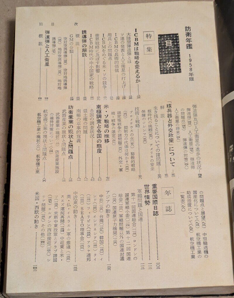 防衛年鑑1958