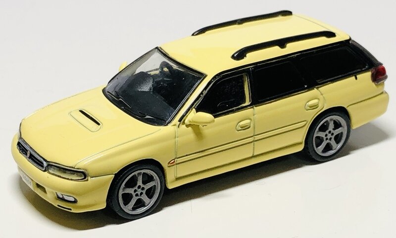 京商 64 Collection 03 SUBARU SUBARU LEGACY Touring Wagon Yellow