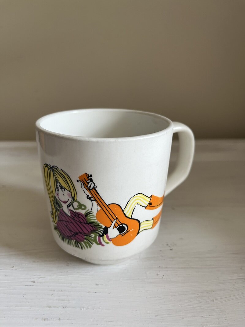 Crown Lynn cartoon mug cup