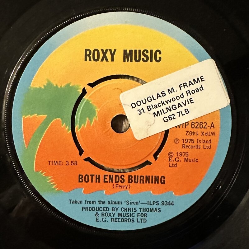 ROXY MUSIC / BOTH ENDS BURNING / FOR YOUR PLEASURE