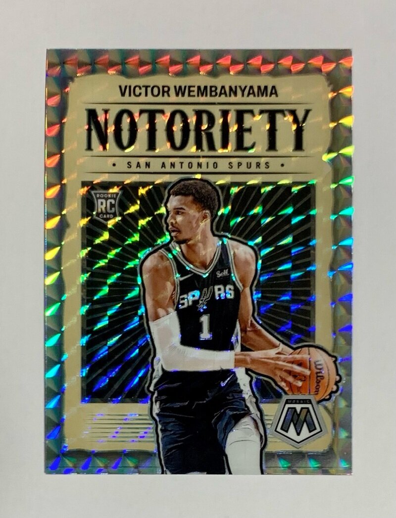 2023-24 Panini Mosaic Basketball Notoriety Base Mosaic 5 Victor Wembanyama - San Antonio Spurs