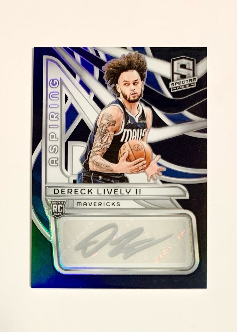 2023-24 Panini Spectra Basketball Aspiring Autographs Black Light – /10 23 Dereck Lively II, Dallas Mavericks