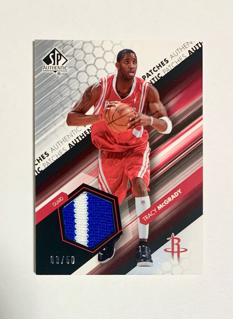 2004-05 SP Authentic Authentic Fabrics Patches #/50 Tracy McGrady - Houston Rockets