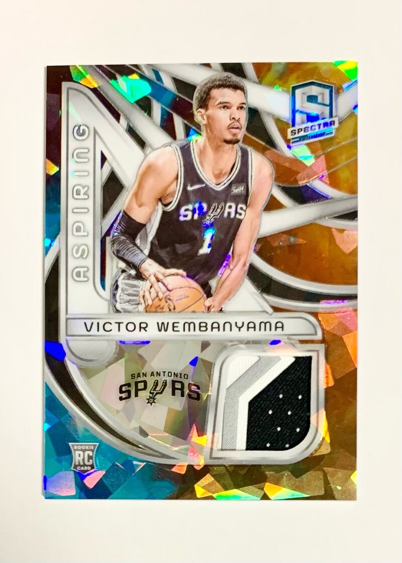 2023-24 Panini Spectra Basketball Aspiring Patches Astral – /49 2 Victor Wembanyama, San Antonio Spurs