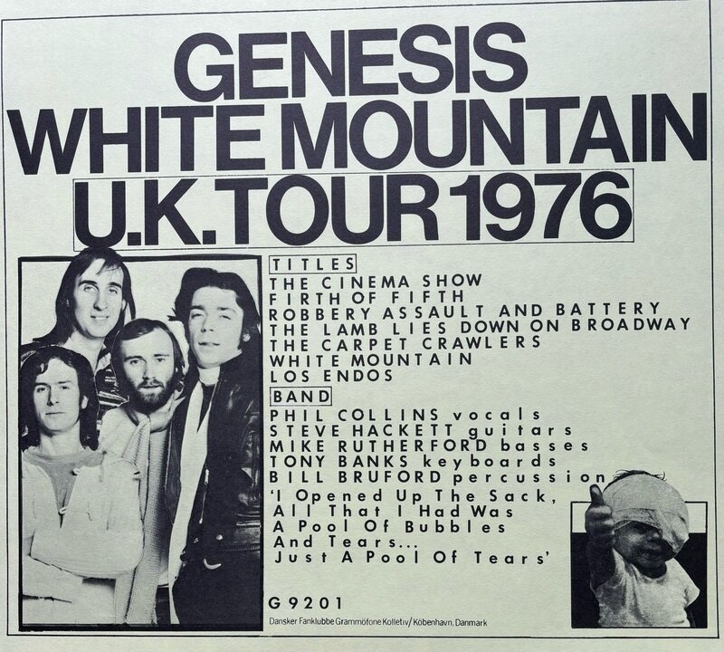 White Mountain U.K. Tour 1976 / Genesis