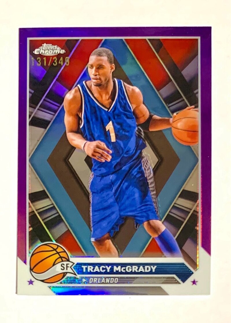 2023-24 Topps Chrome Basketball base Purple Refractor #/349 Tracy Mcgrady - Orlando Magic