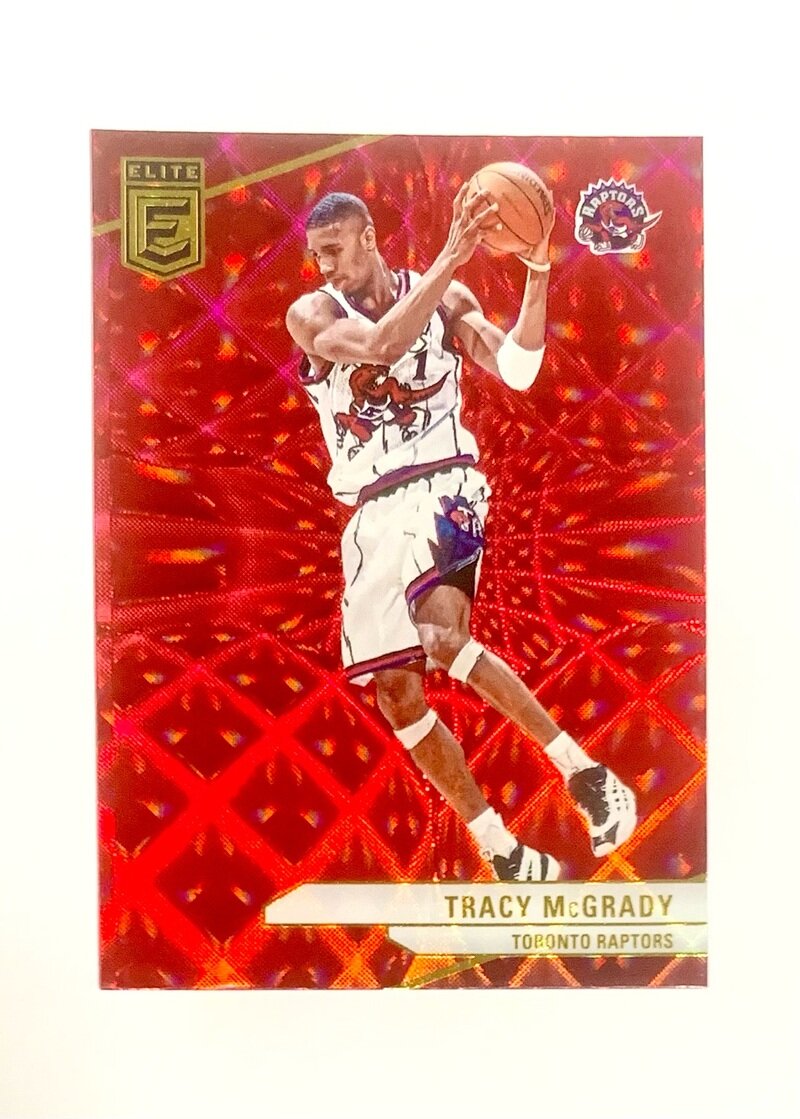 2023-24 Donruss Elite Basketball Base International Red 20 Tracy McGrady, Toronto Raptors