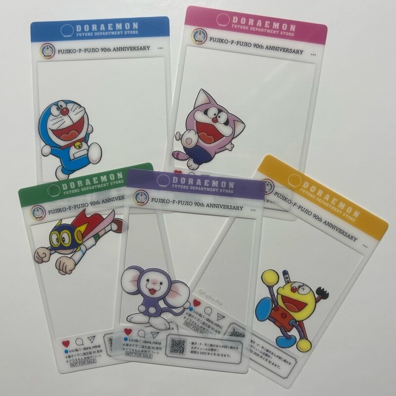 ドラえもん未来デパート限定 SNS風クリアカード FUJIKO・F・FUJIO 90th ANNIVERSARY(非売品) 全5種