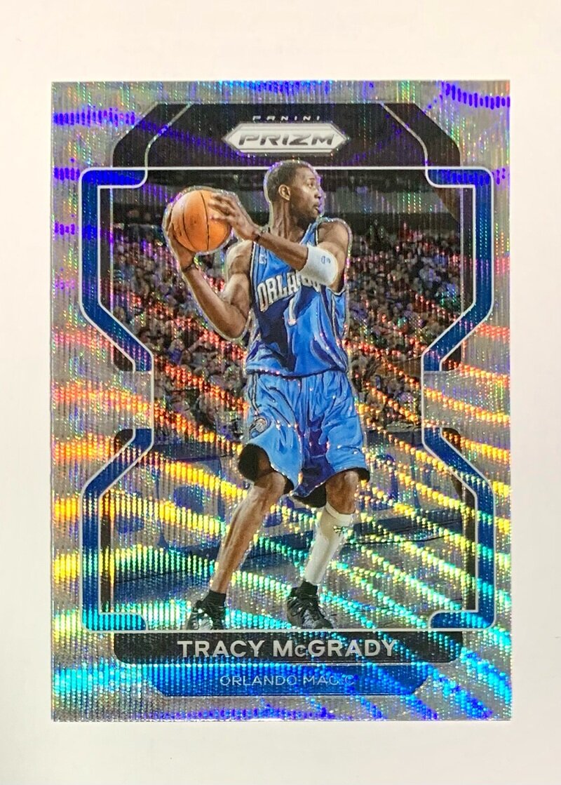 2021-22 Panini Prizm Basketball Base Silver wave Tracy McGrady, Orlando Magic